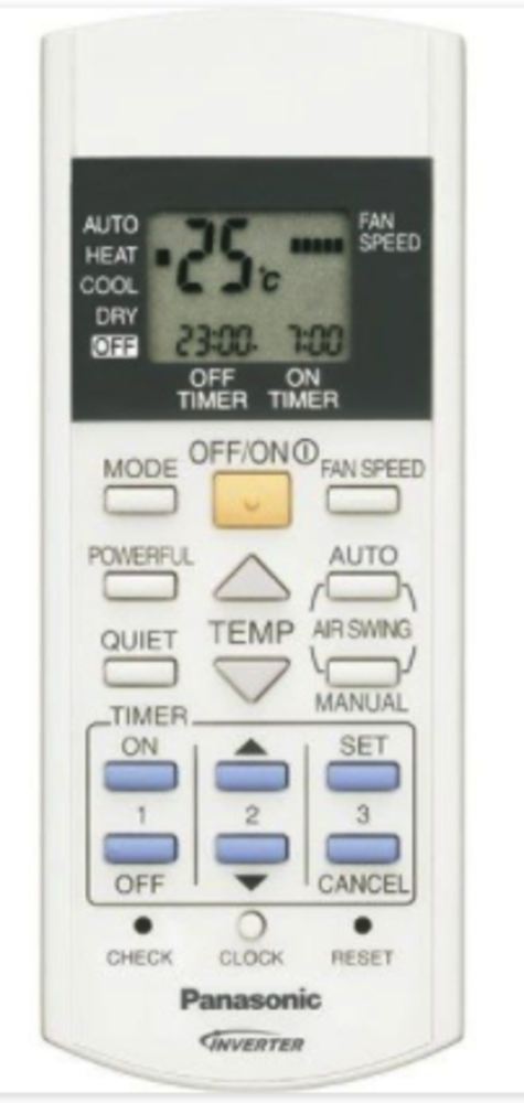 Panasonic Air condition and Heat Pump Remoter Controller CU-E9GFE-1, CS-E9GFEW, CS-E12GFEW, CS-E18GFEW***75C3096